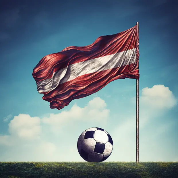 Фотография футбольного флага